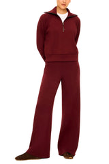 Spanx Air Essentials Wide Leg Pant in Vino