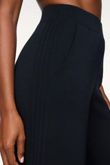 Spanx Airessentials Pintuck Wide Leg Pant in Very Black