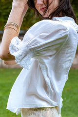 Strawberry Paris Greta Top in White