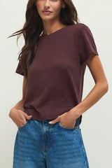 Z Supply Tourist Tee in Chocolate Cherry