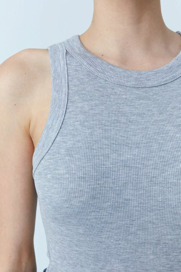 Wheat Knoxville Tank in Heather Grey - Viva Diva Boutique