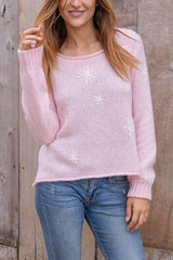 Wooden Ships Mini Snowflake Chunky Crew in Arctic Pink - Viva Diva Boutique