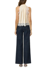 YFB Celeste Lace Top in Chalk
