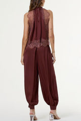 YFB Celeste Lace Top in Sepia