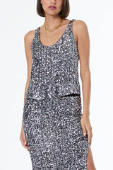 YFB Twyla Sequin Tank in Silver - Viva Diva Boutique