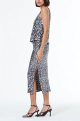 YFB Tyla Midi Skirt in Silver - Viva Diva Boutique