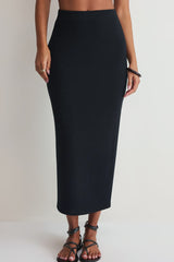 Z Supply Ainslie Midi Skirt in Black - Viva Diva Boutique