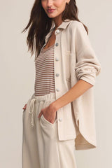 Z Supply All Day Knit Jacket in Crystal - Viva Diva Boutique