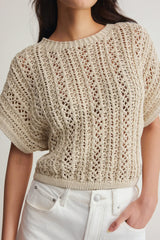 Z Supply Ballast Crochet Top in Natural