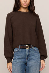 Z Supply Coming Up Sweater in Dark Chocolate