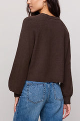 Z Supply Coming Up Sweater in Dark Chocolate