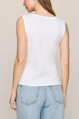 Z Supply Ellie V Neck Tank in White