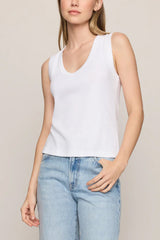 Z Supply Ellie V Neck Tank in White