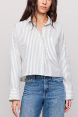 Z Supply Favorite Striped Button Up in White
