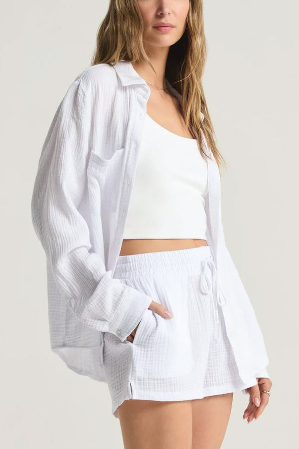 Z Supply Kaili Button Up Shirt in Gauze