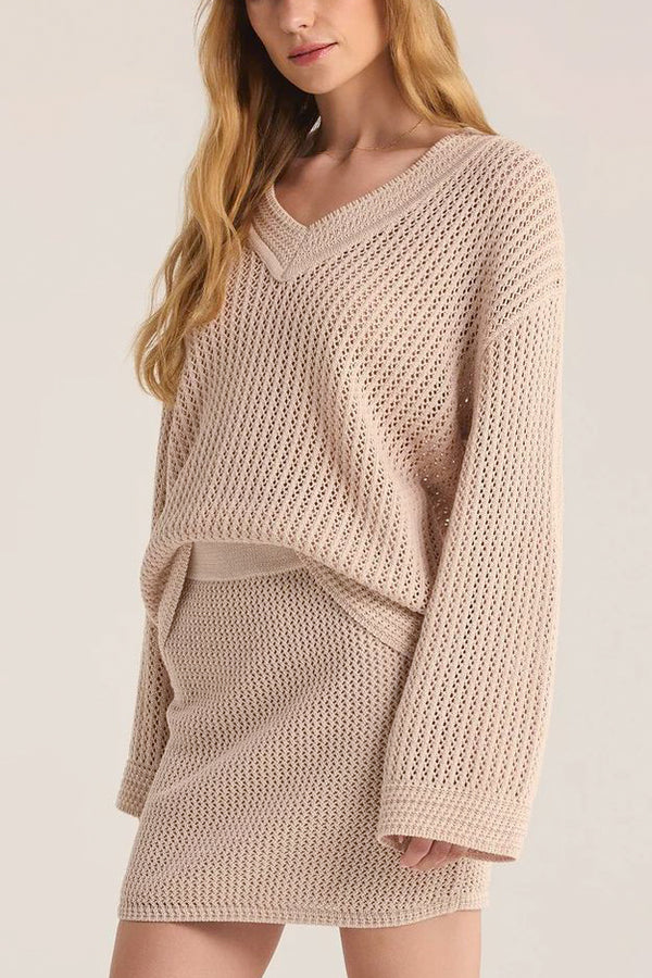 Z Supply Kiami Crochet Sweater - Viva Diva Boutique