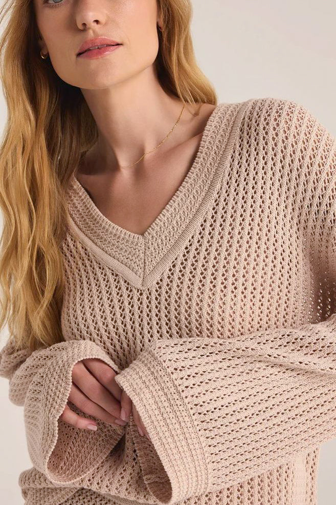 Z Supply Kiami Crochet Sweater - Viva Diva Boutique