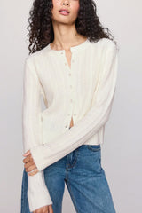 Z Supply Medina Pointelle Cardigan in Cloud