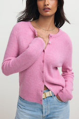 Z Supply Medina Rib Cardigan in Pink Crush