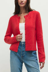 Z Supply Medina Rib Cardigan in Red Lotus