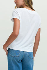 Z Supply Modern Jersey V Neck Tee in White