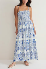 Z Supply Nadine Palm Maxi Dress in Nautical - Viva Diva Boutique
