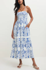 Z Supply Nadine Palm Maxi Dress in Nautical - Viva Diva Boutique