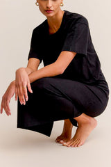 Z Supply Gail Midi Skirt in True Black - Viva Diva Boutique