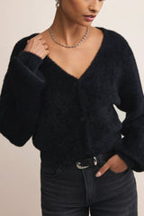 Z Supply Sadira Fluffy Cardigan in Black