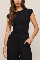 Z Supply Soft Trace Second Skin Top in Black