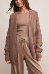 Z Supply Sutton Rib Cardigan in Desert Taupe - Viva Diva Boutique