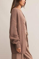 Z Supply Sutton Rib Cardigan in Desert Taupe - Viva Diva Boutique