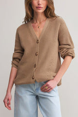 Z Supply Voyager Cardigan in Desert Tan - Viva Diva Boutique