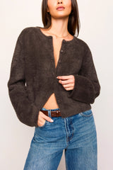Z Supply Winterglow Fluffy Cardigan in Cocoa Bean
