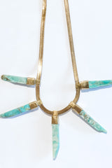 Lena Bernard Paloma Necklace with Amazonite Stones - Viva Diva Boutique