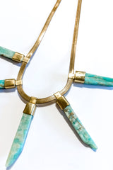 Lena Bernard Paloma Necklace with Amazonite Stones - Viva Diva Boutique