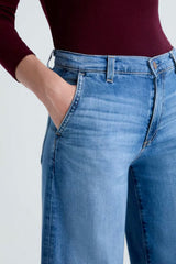 AG Jeans Stella Low Slung Palazzo in 16 Years Soaring - Viva Diva Boutique