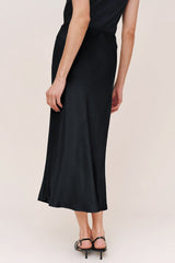 Bella Dahl Bias Maxi Skirt in Black
