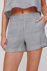 Bella Dahl Catalina Short in Hatch Stripe
