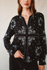 Bella Dahl Classic Button Down in Bandana Print - Viva Diva Boutique