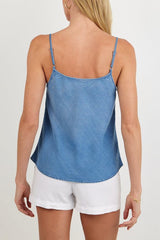 Bella Dahl Clean Cami in Indigo Harbor Wash