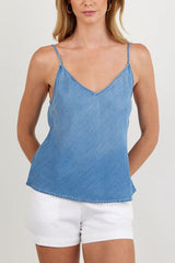 Bella Dahl Clean Cami in Indigo Harbor Wash