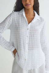 Bella Dahl Clean Front Button Down in White