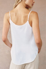 Bella Dahl Frayed Cami in White