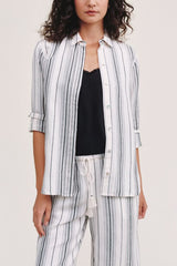 Bella Dahl Long Sleeve Shirt in Boardwalk Stripe - Viva Diva Boutique