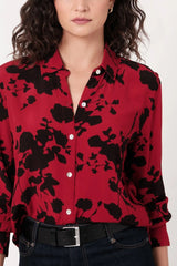 Bella Dahl Long Sleeve Shirt in Bordeaux Floral