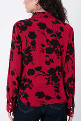 Bella Dahl Long Sleeve Shirt in Bordeaux Floral