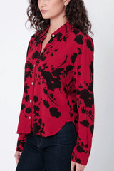 Bella Dahl Long Sleeve Shirt in Bordeaux Floral