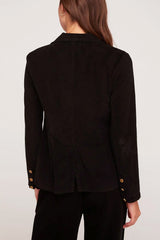 Bella Dahl Notch Collar Long Line Blazer in Black
