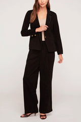 Bella Dahl Notch Collar Long Line Blazer in Black
